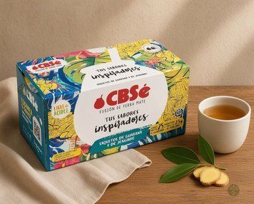 Парагвайський Чай йерба мате в пакетиках з гуараною та імбиром - CBS&eacute; Fusi&oacute;n de Yerba Mate Tus Sabores Inspiradores PMTG025G фото