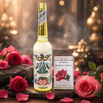 Подарунковий Набір Agua De Florida Water і тверде мило&nbsp;з ароматом троянди Jabon de Rosas FDWSJTRS фото
